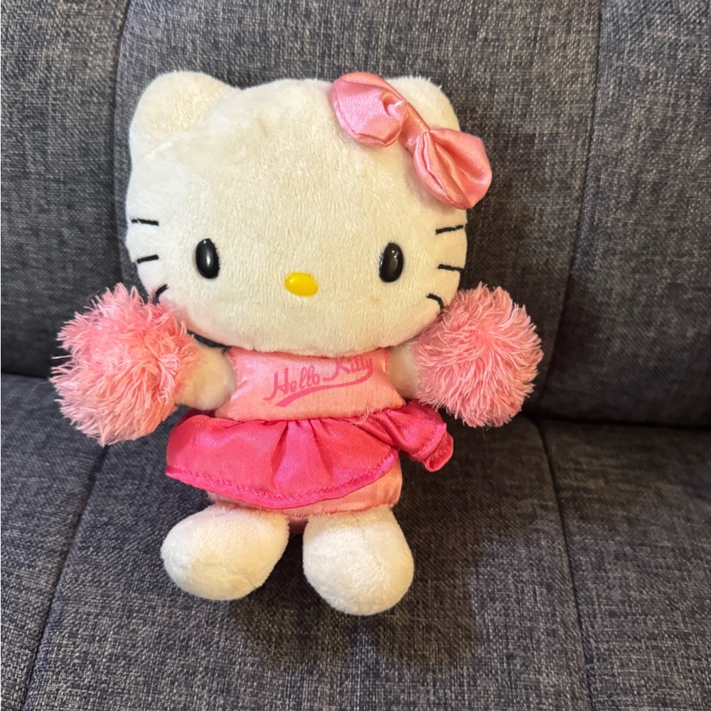 Hello Kitty Miniature Plush Stuffie Pink Cheerleader